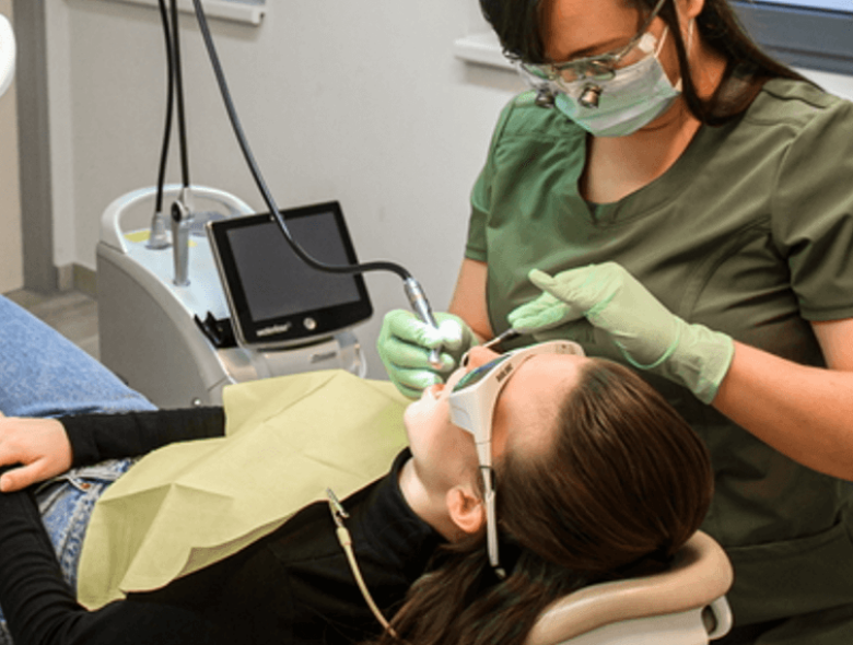 Gum removal, gum correction with laser